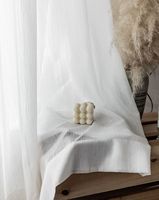 Rideaux en tissu transparent blanc de qualité naturelle, fournis directement par l'usine