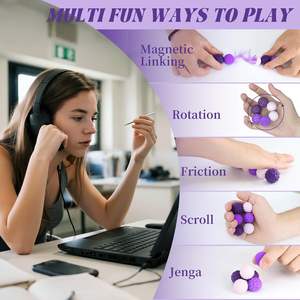 Pelotas Sensoriales Magnéticas de Silicona para Aliviar el Estrés, Texturizadas y Silenciosas, para TDAH, Tendencia 2025 - Product Image 4