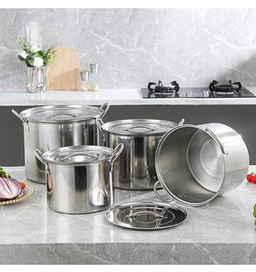 طقم قدور ضغط كبيرة من الاستانلس ستيل مكون من 14 قطعة مقاس 24/26/28/30 سم، قدور طهي للمطابخ التجارية وأدوات طهي تجارية - Product Image 4