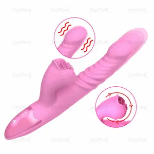 JoyPark USB 전기 혀 핥는 브러시 난방 지팡이 마사지 열 망원경 섹스 토이 진동기 여성 자위