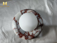 Lampu Dinding Giok Alami Gaya Wabi-sabi Lampu Dinding Latar Belakang Vila Hotel Mewah Lampu Dinding Batu Gua Lampu Kamar Tidur Marmer