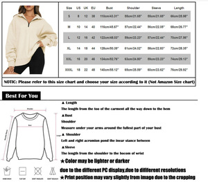 Pullover mezza <span class=keywords><strong>Zip</strong></span> Teen Girls Y2K vestiti cotone poliestere manica lunga sport felpa oversize personalizzata - Product Image 4