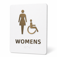 Panneau WC Braille Personnalisé Étanche avec Impression Découpée Conforme ADA pour Hôpitaux, Centres Commerciaux, Écoles, Hôtels