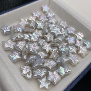 Großhandel 5A-Qualität Barocke Natürliche Süßwasserperlen 12-14mm Fünfzackiger Stern Lose Perlen Weiß Bunt Schmuckherstellung Unbehandelt - Product Image 6