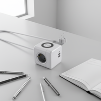 Multiprise sans fil USB-A/C UE avec 3 prises et 2 ports USB-C à charge rapide, courant nominal 16A