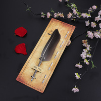 Plume à écrire vintage en cuivre avec plume d'oie, idéale pour la calligraphie, comme cadeau d'anniversaire