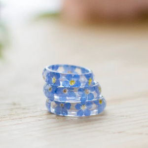 แหวนเรซิ่นใสลายดอกไม้จริง ซีรีส์ Forest Forget <span class=keywords><strong>Me</strong></span> <span class=keywords><strong>Not</strong></span> ราคาโรงงาน - Product Image 3