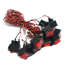 Chicote de Fios com Interruptores Gangorra Pequenos de 2 Pinos para Carro e Moto, Botão de Interruptor Modificado, Conjunto de Cabos - Product Image 1