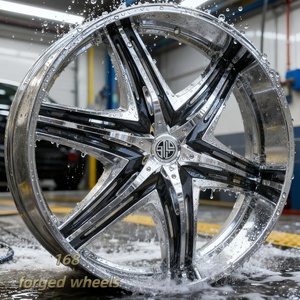 168 Jantes personnalisées 20 22 24 26 pouces en aluminium 6061-T6, à profil profond, chromées, forgées en deux parties pour Cadillac <span class=keywords><strong>Hummer</strong></span> Chrysler <span class=keywords><strong>Lamborghini</strong></span> - Product Image 1