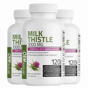 Cápsulas de Silybum Marianum de 1000 mg de Marca Privada OEM, <span class=keywords><strong>Cardo</strong></span> Mariano Natural para el Apoyo a la Salud del Hígado - Product Image 4
