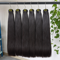 Lots de Cheveux Humains Vierges Vietnamiens Bruts 12A Non Traités, Lisses Comme des Baguettes, Double Tirage, Cuticules Alignées, Vente en Gros