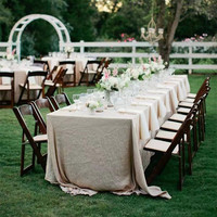 Chaise de mariage pliante en résine de bois brun de haute qualité pour hôtel en plein air, fête, dîner, Banquet