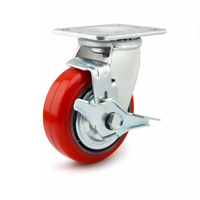 Roulettes de chariot à roulement lourd industriel TZBOT avec roulette de bande de roulement en polyuréthane PU TZ4060UC