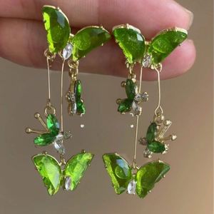 High Quality Butterfly Tassel Style <b>Earrings</b> for Women <b>Post</b> Long Butterfly Drop <b>Earrings</b> Jewelry - Product Image 5