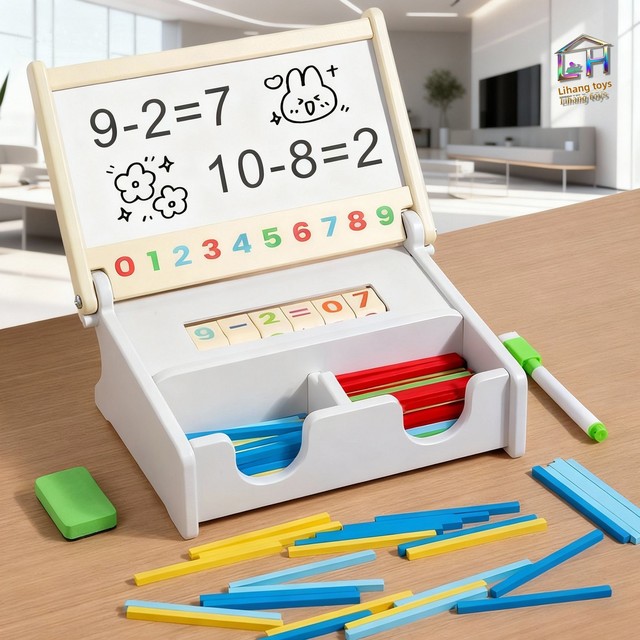 Enlightenment Arithmetic Multi-Functional Double-Sided Dust-Free Drawing Board Learning Writing Wooden Educational Toy Toys