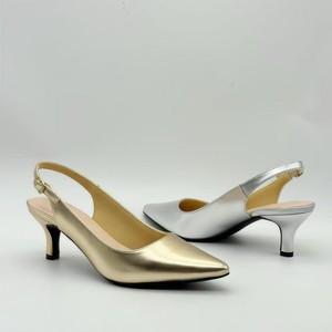 Da donna elegante gattino dorato <span class=keywords><strong>argento</strong></span> tacco tinta unita a punta a vista caviglia schiena Comfort moda estate autunno singolo - Product Image 2