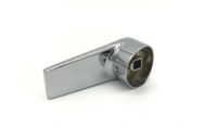Poignée de robinet à levier unique en alliage de zinc chromé pour lavabo de salle de bain, base en dôme