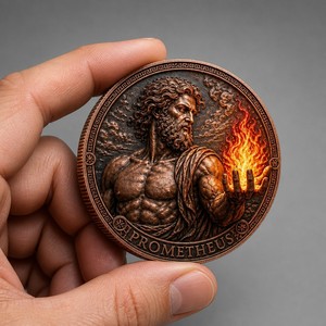 Moneda Conmemorativa de Charón en Relieve 3D Personalizada, Moneda de Lujo con Esmalte Azul, el Transportador de Almas, para Regalo y Colección - Product Image 5