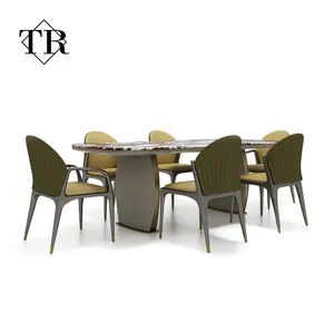 Turri Eigentijdse Diner Gedekte Tafel Huismeubilair Eetkamer Tafel Sets Marmeren Moderne Luxe Italiaanse Eetkamer Sets