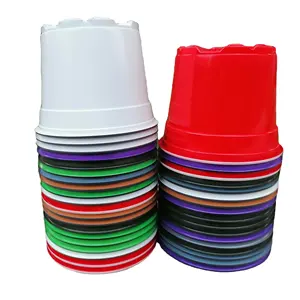 Vaso da giardino, vaso di propagazione grande e profondo vaso per vivaio orticolo in plastica formato sottovuoto, supporto moderno durevole per la casa forma rotonda