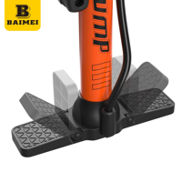 Pompe à vélo portable haute capacité BAIMEI, pompe à pneu manuelle en acier pour valves Schrader, Presta, Dunlop, pour vélo de route et VTT