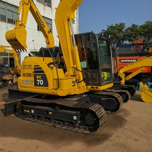 Excavatrice hydraulique sur chenilles PC70-8 Komatsu du Japon d'occasion 7 tonnes Modèle 2020 Composants du noyau du moteur et de la pompe Bonne qualité Prix bas - Product Image 2