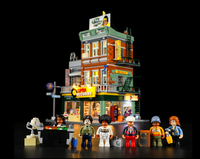 Lumibricks F9058 Blocs de construction de magasin de disques Style 90's Street View DIY Assemblage Briques Jouet avec lumières LED