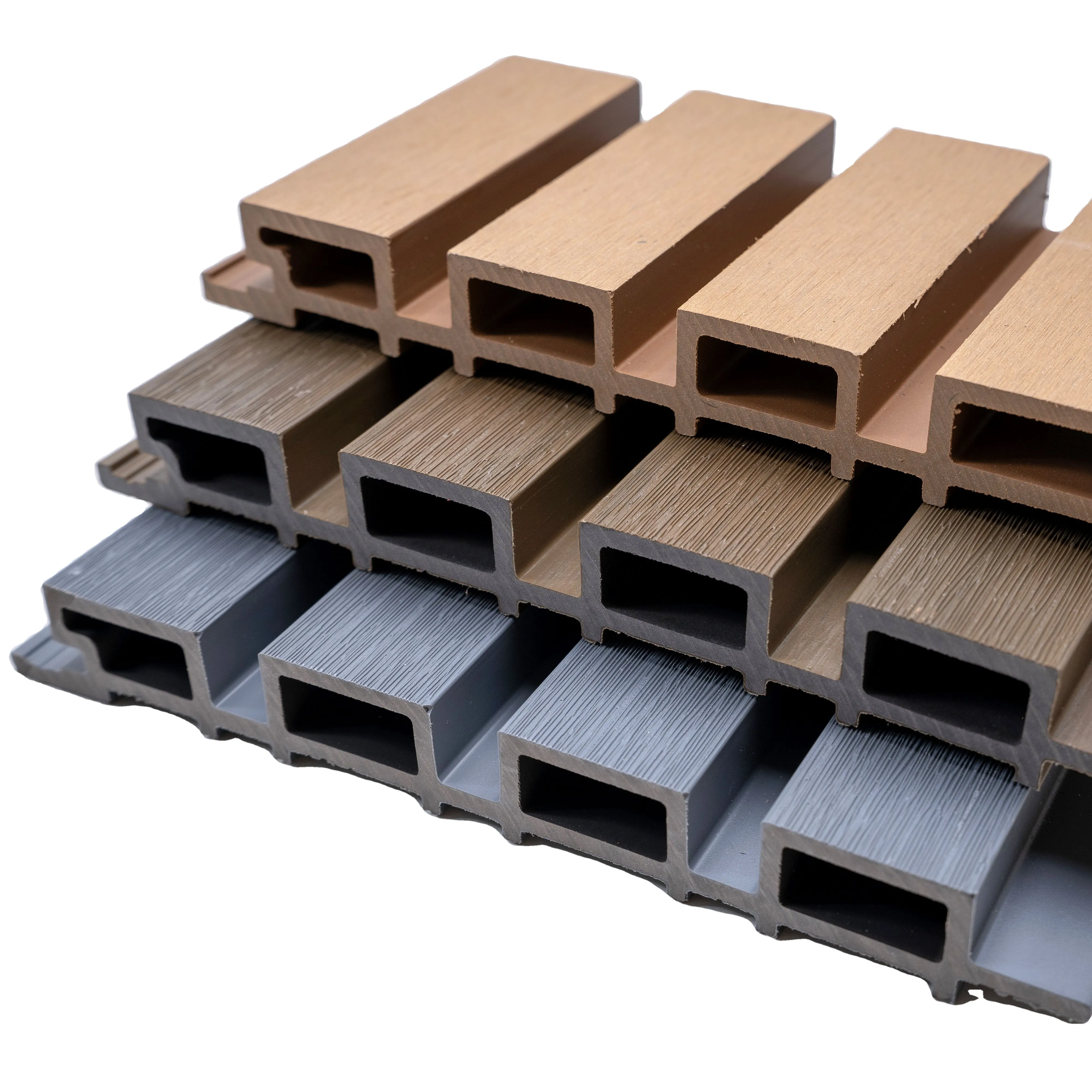 WPC decking tiles wood plastic composite floor decking panels slat panel for outdoor