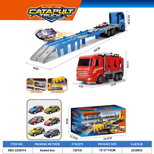 Lucky Toys Veicolo di Trasporto a Doppia Espulsione, Auto a Propulsione Inerziale per Bambini 3-6 Anni, Camion da Traino Trasformabile - Product Image 5