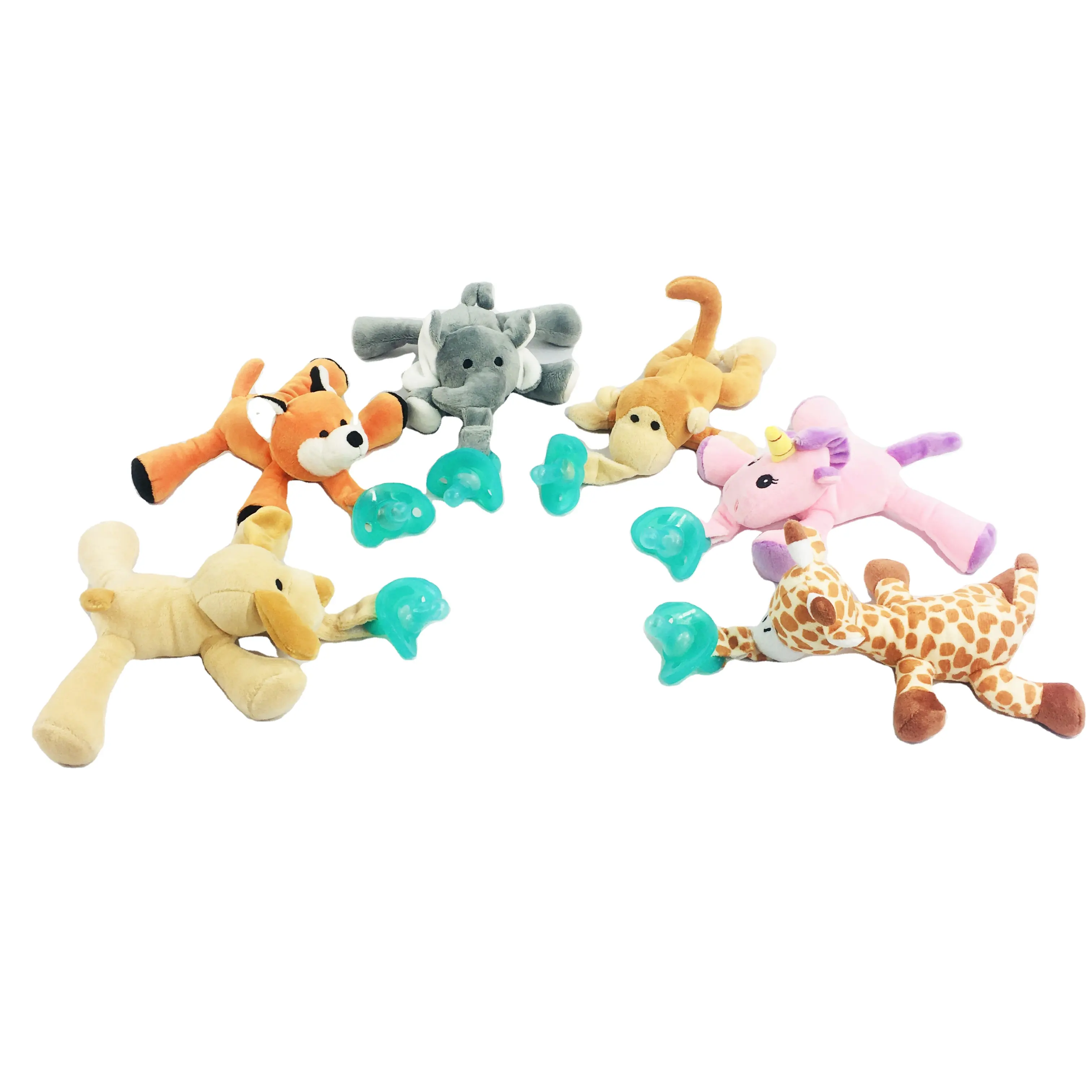 BPA dot boneka monyet unicorn, dot anjing dengan mainan boneka hewan ramah lingkungan