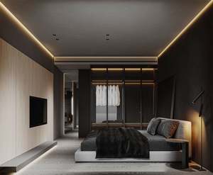 Ensemble de meubles de chambre à coucher avec armoire de gym moderne 2025, armoire en bois de petite taille avec portes en verre, organisateur de vêtements - Product Image 5