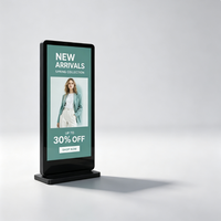 Layar Digital Signage Totem Tahan Air 55 Inch untuk Iklan Kios, Dilengkapi Perangkat Lunak Manajemen Jarak Jauh