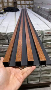 Panel Dinding Beralur WPC <span class=keywords><strong>PVC</strong></span> Tahan Air 160*24/22 MM untuk Penggunaan Dalam/Luar Ruangan Dekorasi Hotel Instalasi Interlocking Modern - Product Image 4