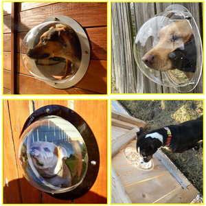 Transparent Pet Window Semi Circle Acrylic Dog Enclosure Door For Outdoor Use - Product Image 1