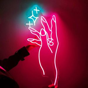Letrero de Neón LED Personalizado del Fabricante, Letrero de Neón LED con Diseño de Uñas, Letrero de Neón LED con Diseño de Bienvenida a la Selva, Decoración de Pared para Fiestas, Letrero de Neón Personalizado - Product Image 1
