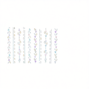 Adesivo decorativo con strass scintillanti Ilan da 32 cm, rimovibile, per nail art e artigianato - Product Image 1