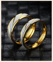 BINSHUO – bijoux personnalisés en acier inoxydable, 4/6mm, ensemble de bagues de fiançailles et de mariage à rayures, cadeau de saint-valentin, vente en gros