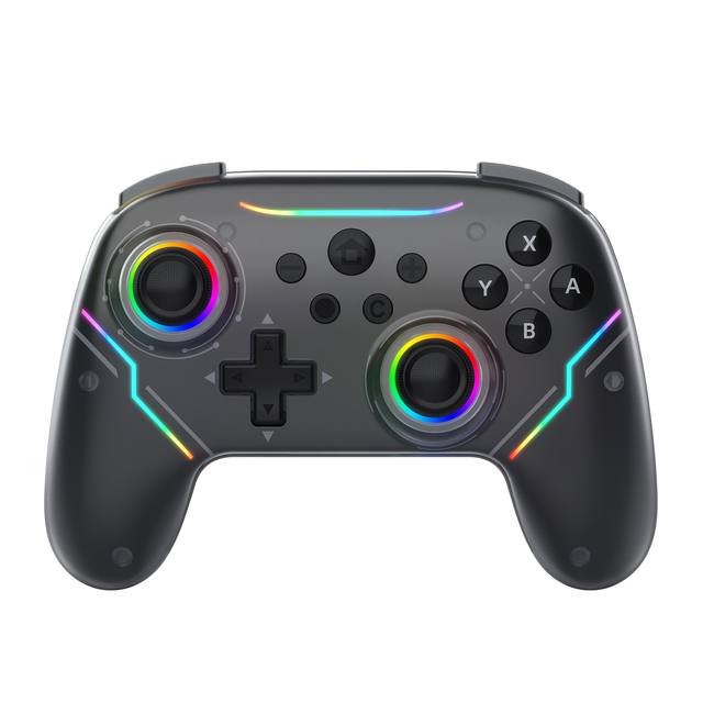 Hall Effect Wireless Pro Controller for Switch 2 -RGB Gamepad with 9-Axis Motion, Dual Vibration Motors,And C Button