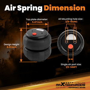 Sacs de suspension pneumatiques avant/arrière <span class=keywords><strong>MaXpeedingrods</strong></span> Factory 2600lbs pour Dodge/Ram 1500, universels pour la plupart des camions, fourgonnettes et SUV - Product Image 5