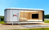 Auvent extensible, maison mobile préfabriquée, entièrement meublée, espace de vie modulaire portable, cuisine/salle de bain/chambre pour le glamping
