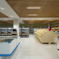Décoration de plafond de restaurant, décoration intérieure, plafond en aluminium en forme de U, effet bois