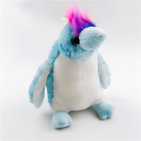 Peluche pingouin arc-en-ciel, jouet en peluche moelleux, peluche douce, crinière colorée, cadeau pour enfants