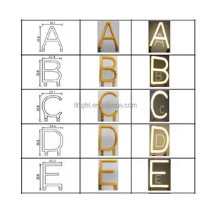 26字母字母灯发光灯圣诞新年装饰A至Z 0至9定制0-9数字发光二极管符号A-Z字母