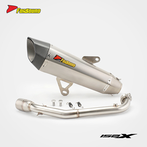 Sistema de Escape para Motocicleta de Acero Inoxidable con Coloración de Llama para Scooter <span class=keywords><strong>Zontes</strong></span> <span class=keywords><strong>Moto</strong></span> 150X, Precio de Fábrica al por Mayor de Forsound - Product Image 1