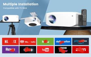 Projecteur <span class=keywords><strong>Mini</strong></span> Intelligent Sans Fil <span class=keywords><strong>4K</strong></span> avec Support Vidéo 3D, Haut-parleur LED Professionnel et Lampe de Projection – Approvisionnement Direct Usine - Product Image 5