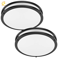 Plafonnier LED encastré à double anneau de 300 mm avec panneau rétroéclairé, feuille LED rétroéclairée fine pour éclairage photo et diffuseur de lumière LED pour plafond.