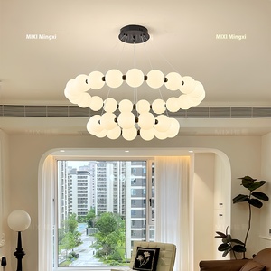 Candelabro francés de estilo crema de alta gama, accesorios de iluminación de frijol mágico Vintage <span class=keywords><strong>para</strong></span> <span class=keywords><strong>sala</strong></span> de estar, dormitorio, <span class=keywords><strong>comedor</strong></span>, luz colgante - Product Image 3