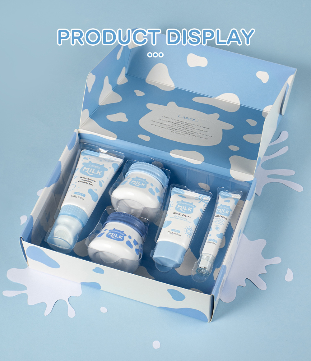 LAIKOU 5-Piece Moisturizing Milk Skin Care Set - Hydrating