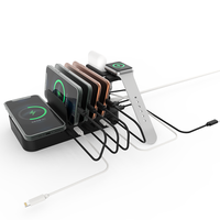 Station de charge pour plusieurs appareils, chargeur USB 9 ports 150W avec séparateurs réglables, compatible avec tablette/TWS/téléphone portable/montre