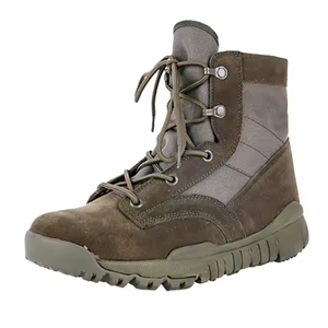 Botas TSB1102 Verde Oliva, Botas de Primavera, Botas de Desierto, Ligeras, de Gamuza y Cuero Vacuno - Product Image 1